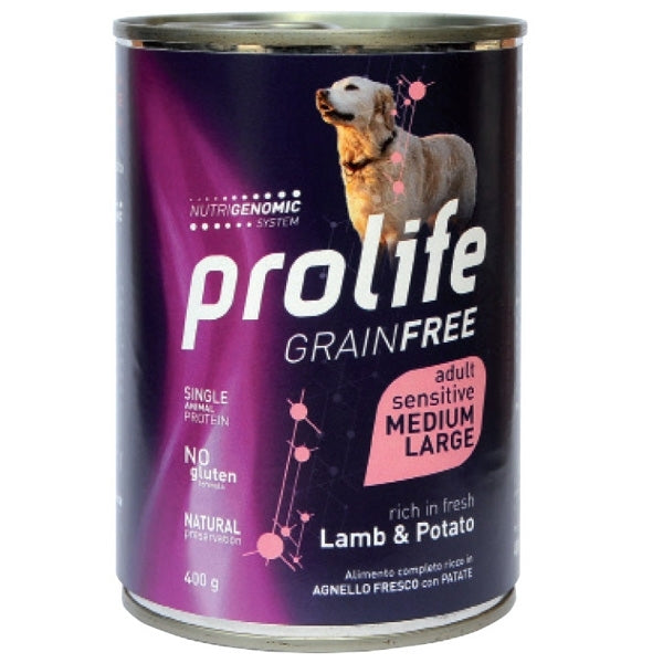 Prolife - Grain Free Adult Medium/Large Sensitive Lamb & Potato 400 gr Prolife - Grain Free Adult Medium/Large Sensitive Lamb & Potato 400 gr